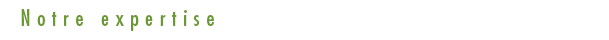 Notre expertise
